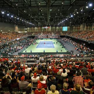 Palexpo va devenir la capitale du tennis durant 3 ans. [Keystone - Salvatore Di Nolfi]
