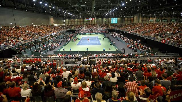 Palexpo va devenir la capitale du tennis durant 3 ans. [Keystone - Salvatore Di Nolfi]