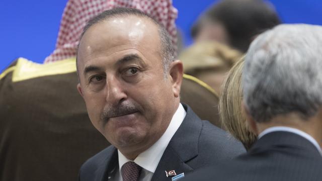 Mevlüt Cavusoglu, jeudi 22 mars 2017 à Washington lors d'un sommet international. [EPA/Keystone - Michael Reynolds]