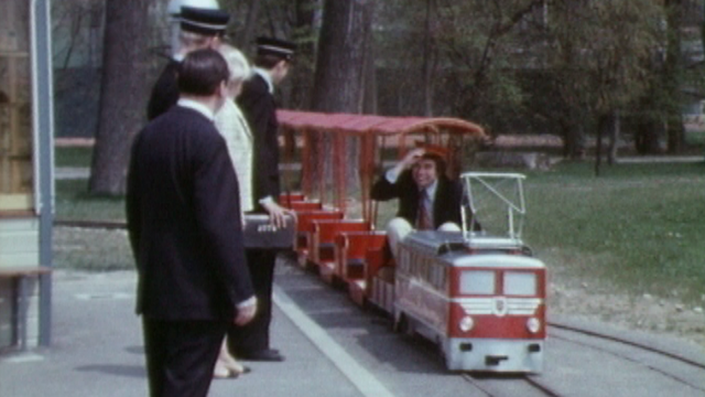 Le petit train de Vidy en 1970. [RTS]