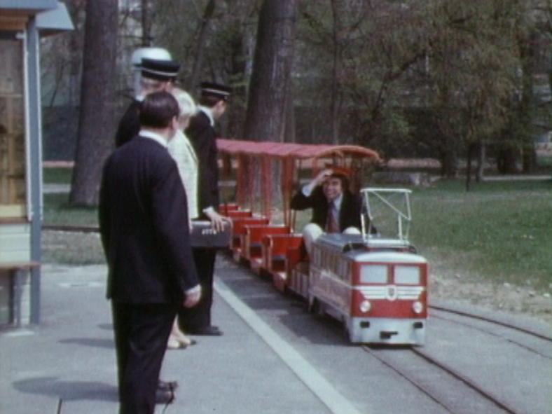 Le petit train de Vidy en 1970. [RTS]