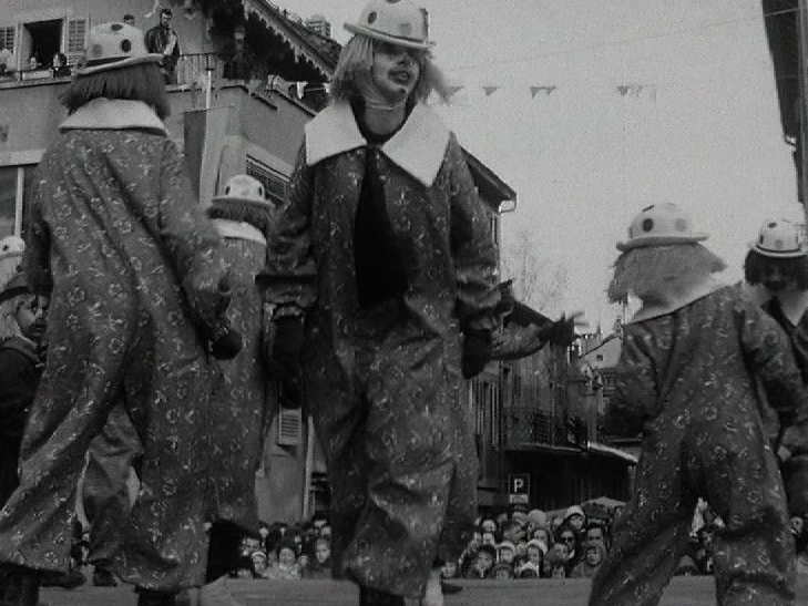 Carnaval en Valais en 1963. [RTS]