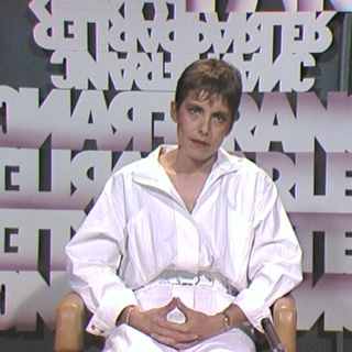 Mariette Paschoud en 1985, dans l'émission Franc-parler. [RTS]