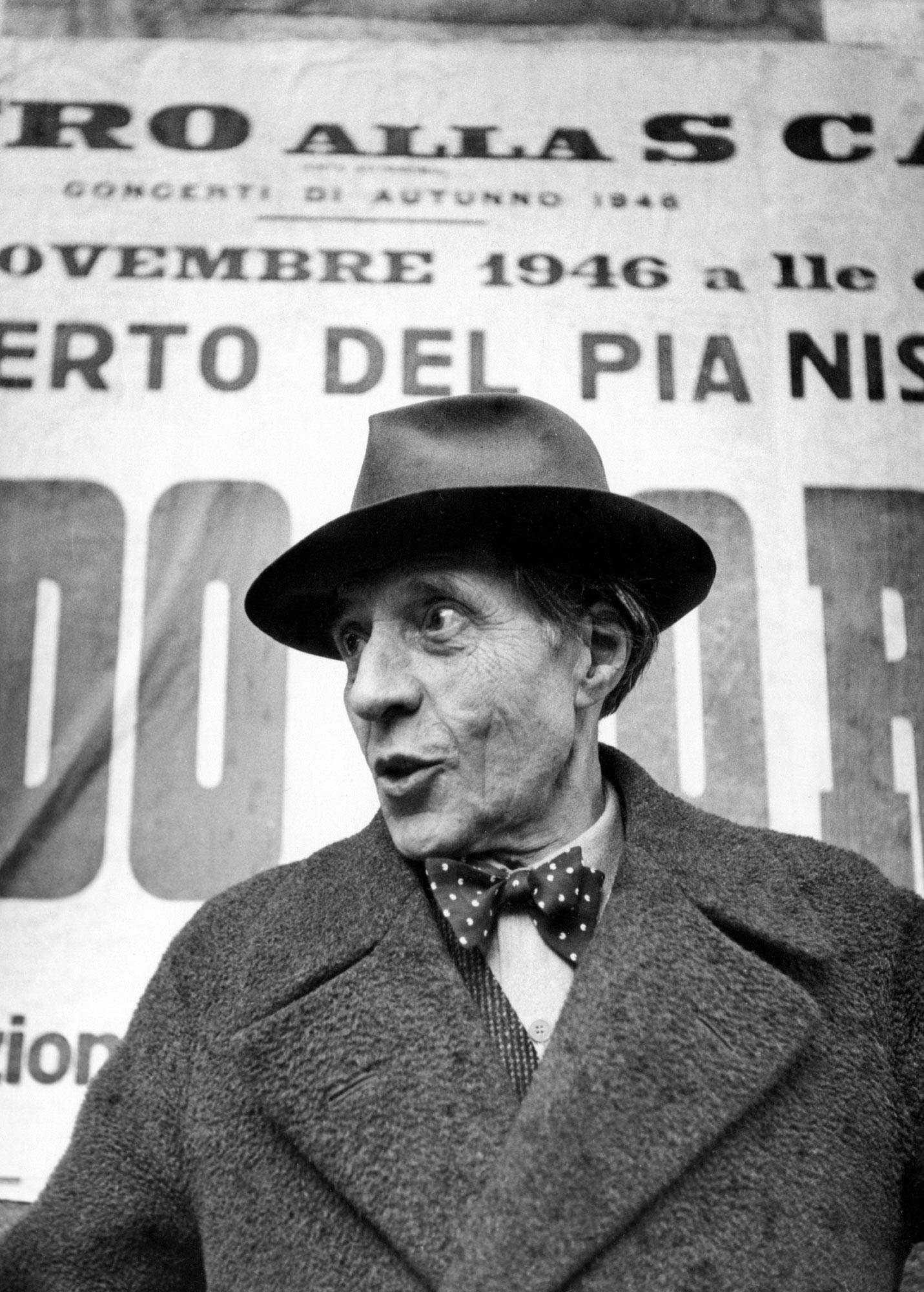 Portrait du pianiste Alfred Cortot à Milan en 1946. [AFP]