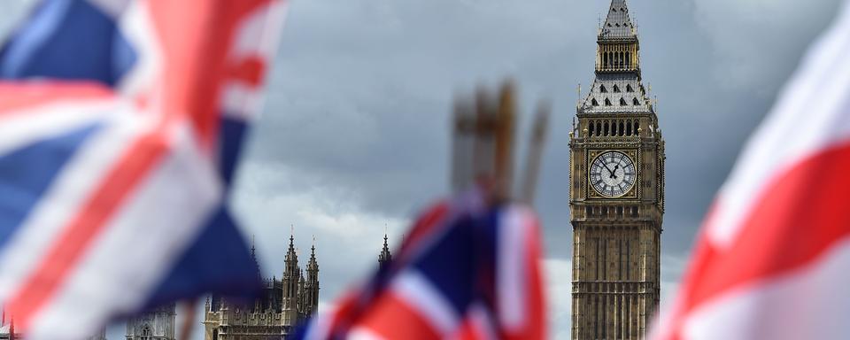 Des drapeaux britanniques près du Big Ben, à Londres [image d'illustration]. [AFP - Glyn Kirk]