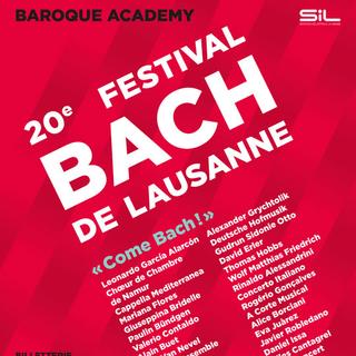 L'affiche de la 20e édition du Festival Bach de Lausanne. [Festival Bach de Lausanne]