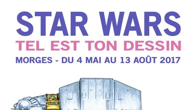 L'affiche de l'exposition "Star Wars. Tel est ton dessin". [Maison du Dessin de presse]