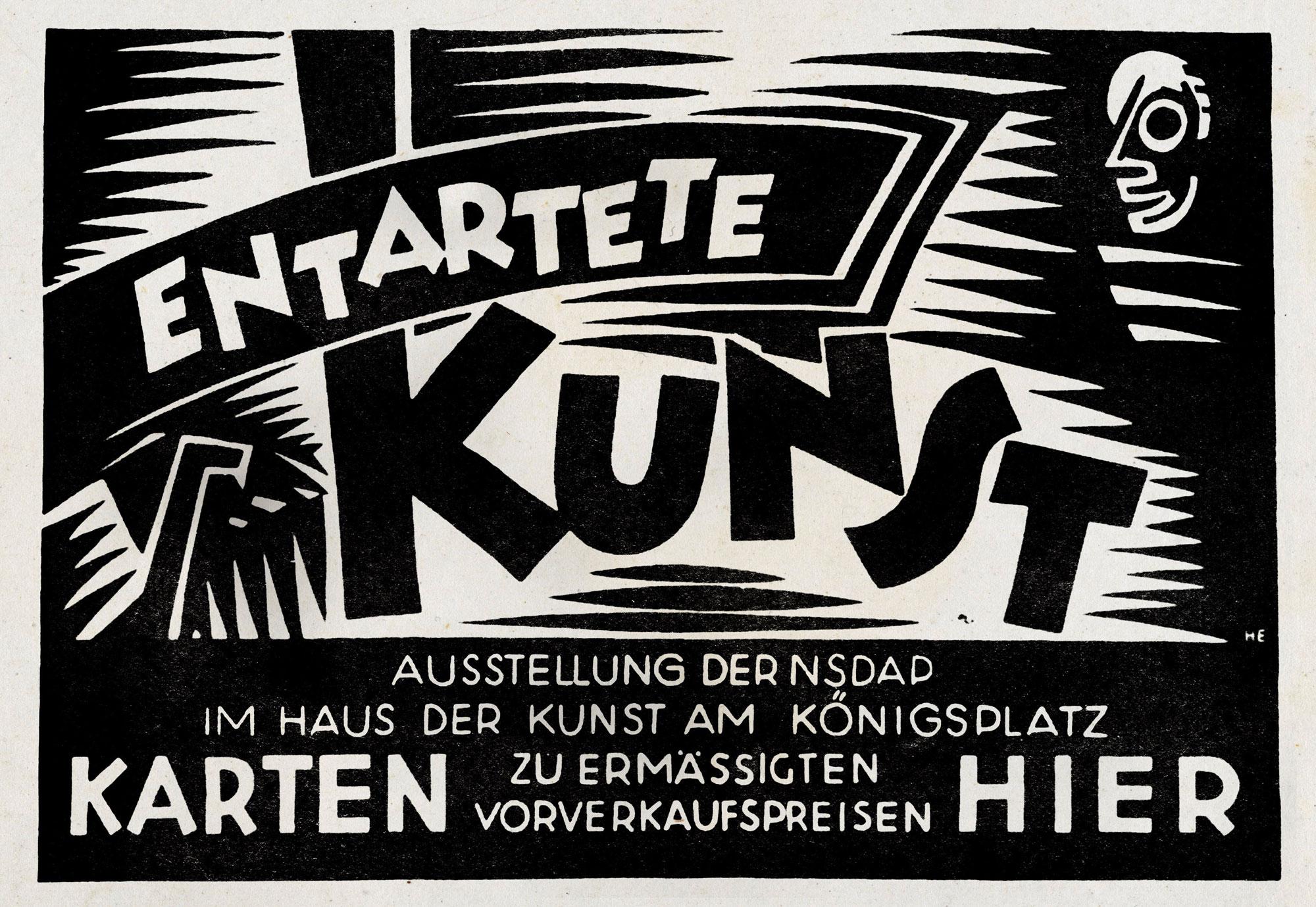 L'affiche de l'exposition de 1937 consacrée à l'art dégénéré. [AFP - fototeca/Leemage]