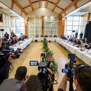 La réunification de Chypre est au coeur des négociations intercommunautaires qui débutent à Crans-Montana. [AFP - Fabrice Coffrini]