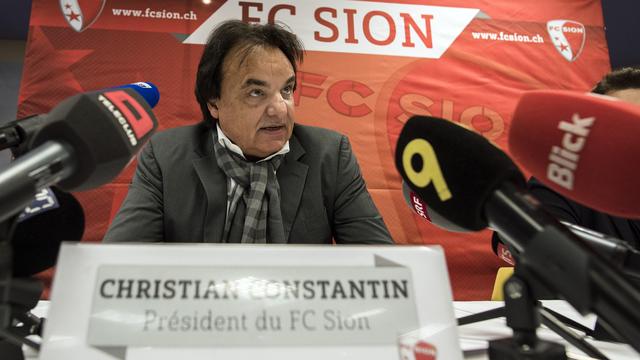 Le président du FC Sion Christian Constantin. [Keystone - Olivier Maire]