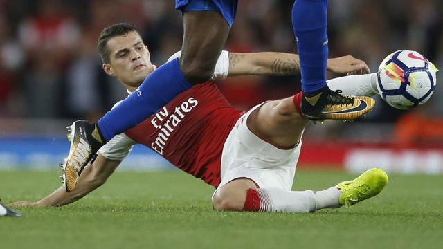 Granit Xhaka a réalisé une prestation de choix avec Arsenal face à Leicester. [Alastair Grant]