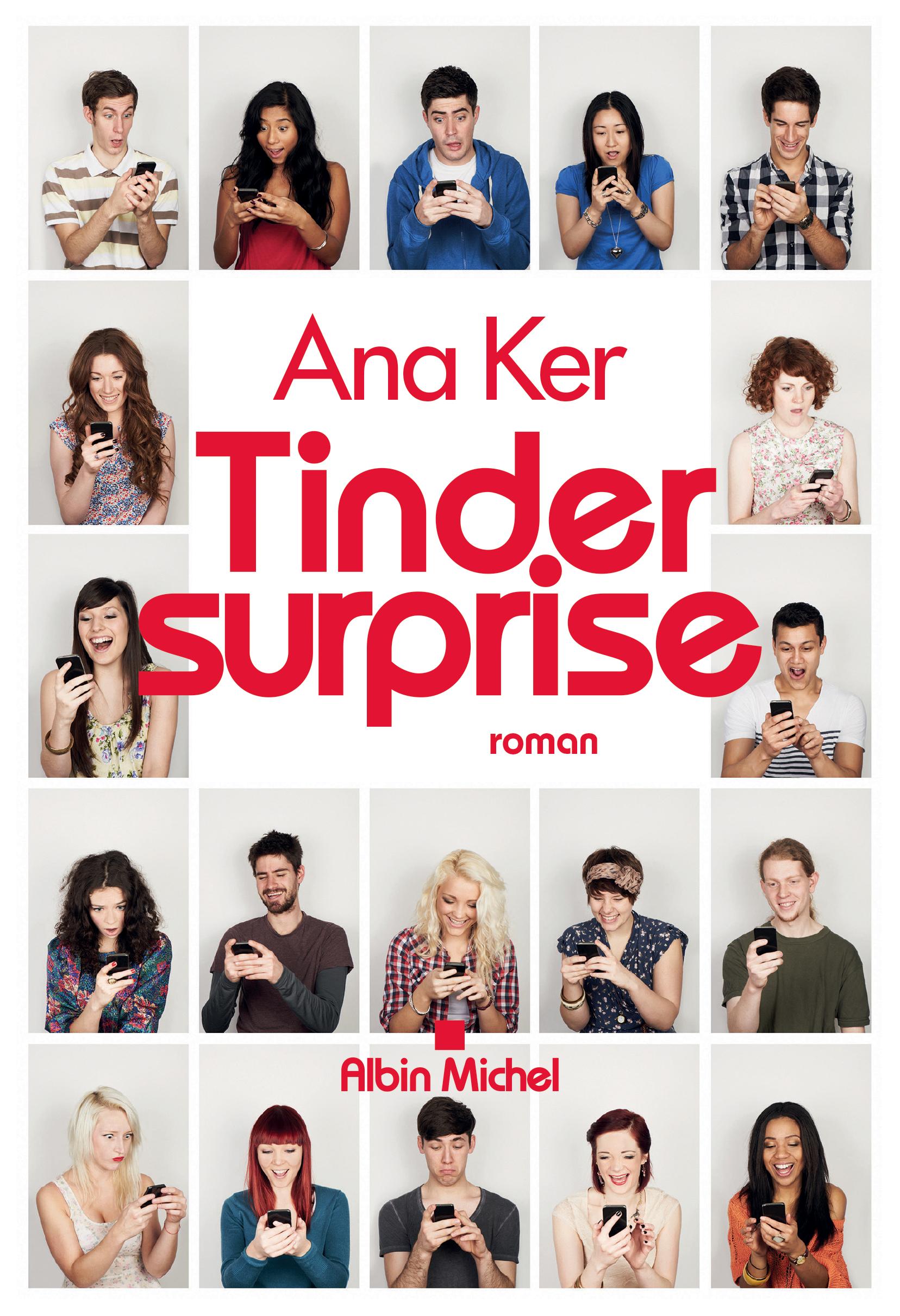 Couverture du premier ouvrage d'Ana Ker, "Tinder surprise". [Albin Michel]