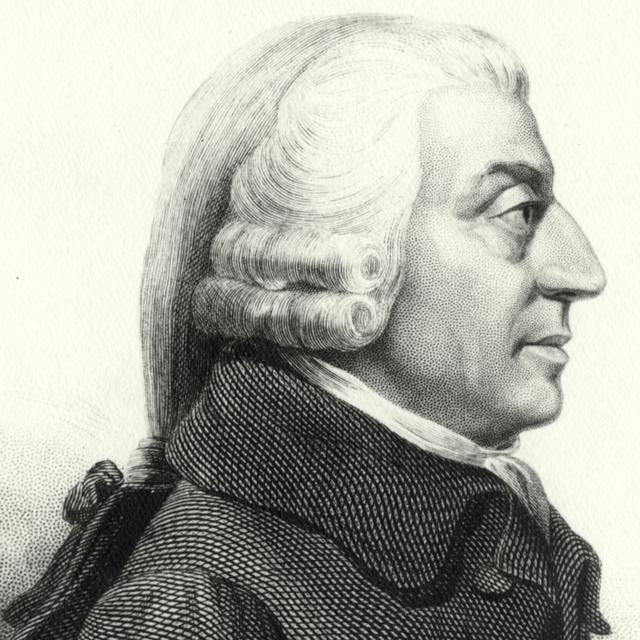 Portrait du philosophe Adam Smith.
Domaine public