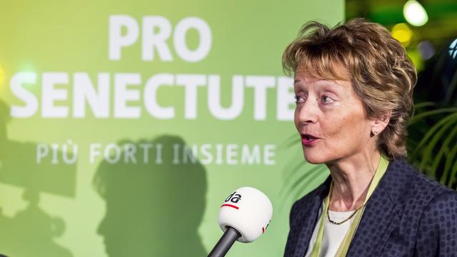 Eveline Widmer-Schlumpf est la nouvelle présidente de Pro Senectute. [keystone - Thomas Hodel]