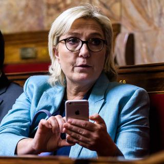 Le Front National et Marine Le Pen n'ont plus de comptes bancaires. [EPA/Keystone - Christophe Petit Tesson]