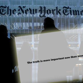 La publicité du New York Times vise spécifiquement les contrevérités et "faits alternatifs" de Donald Trump.