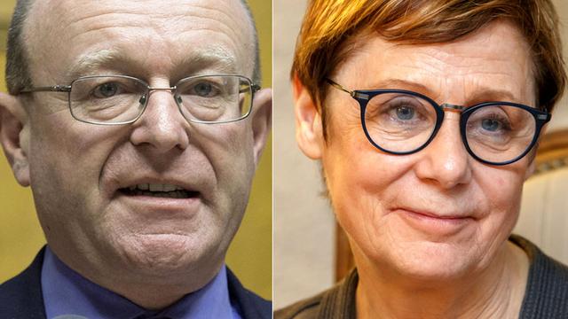 Jean-Luc Addor et Martine Brunschwig Graf. [Keystone]