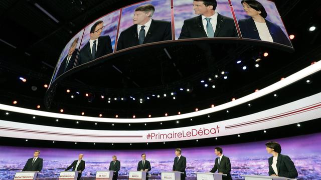 Près de quatre millions de Français ont regardé le premier débat entre les sept candidats de la primaire de la gauche jeudi soir. [Philippe Wojazer]