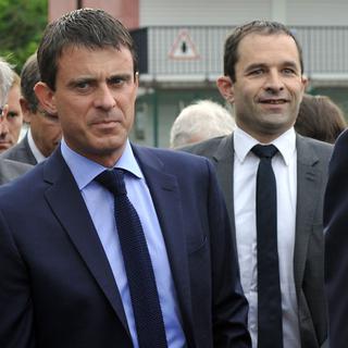L'outsider Benoît Hamon s'est qualifié devant l'ancien Premier ministre Manuel Valls pour le second tour de la primaire socialiste en vue de la présidentielle française. [AFP - Guillaume Souvant]