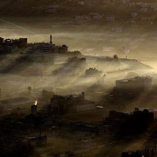 Lundi 17 avril: vue d'un quartier de Naplouse, en Cisjordanie. [EPA/Keystone - Alaa Badarneh]