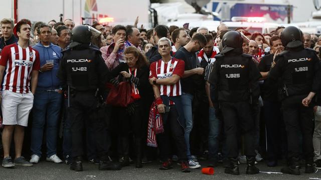 La tension était vive avant le derby madrilène en marge de la demi-finale de Ligue des champions. [Efe Mariscal]