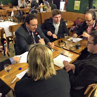 La table du débat de Forum, lundi soir 13.02.2017. [RTS - Valérie Eschler]