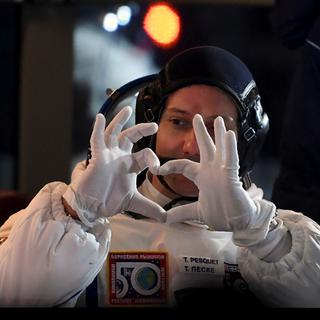 L'astronaute français Thomas Pesquet lors de son départ pour la Station spatiale internationale en novembre 2016. [Reuters]