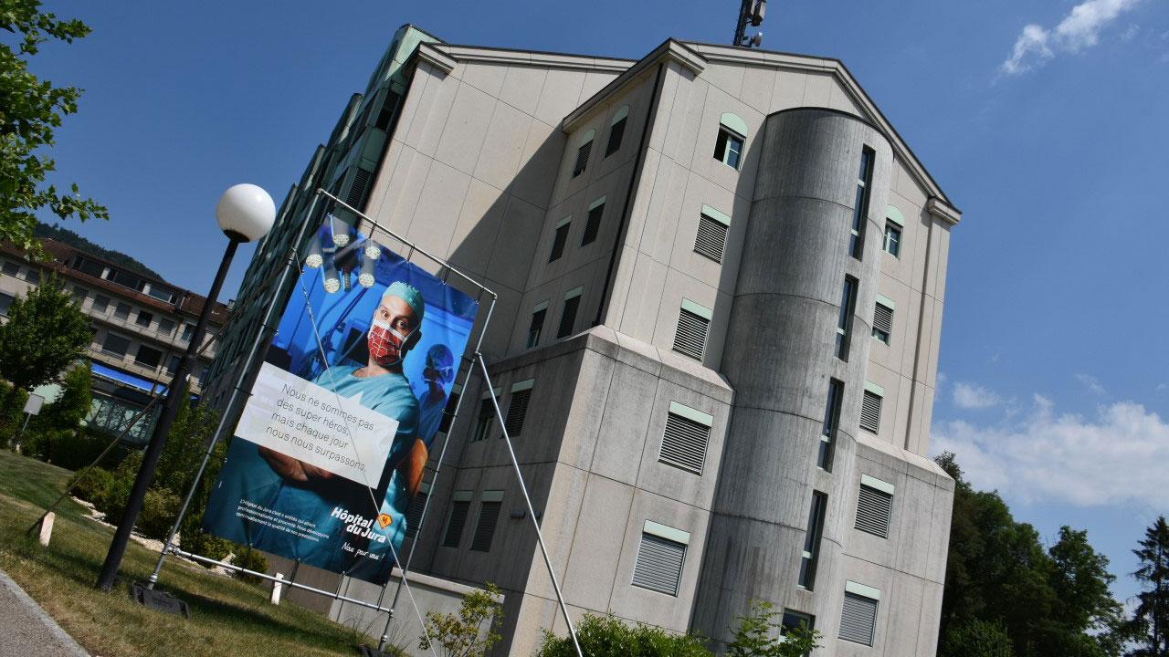 Le site de Delémont de l'Hôpital du Jura. [RTS - Gaël Klein]