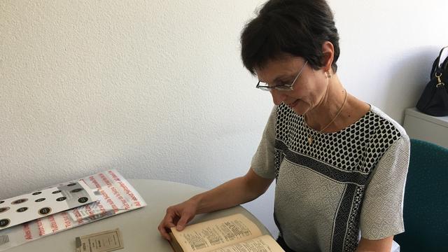 Sylvie Béguelin, responsable de l'information publique à la bibliothèque nationale suisse. [RTS - Muriel Ballaman]