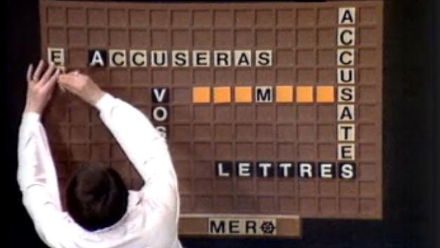 Le jeu télévisé "A vos lettres", inspiré du scrabble. [RTS]