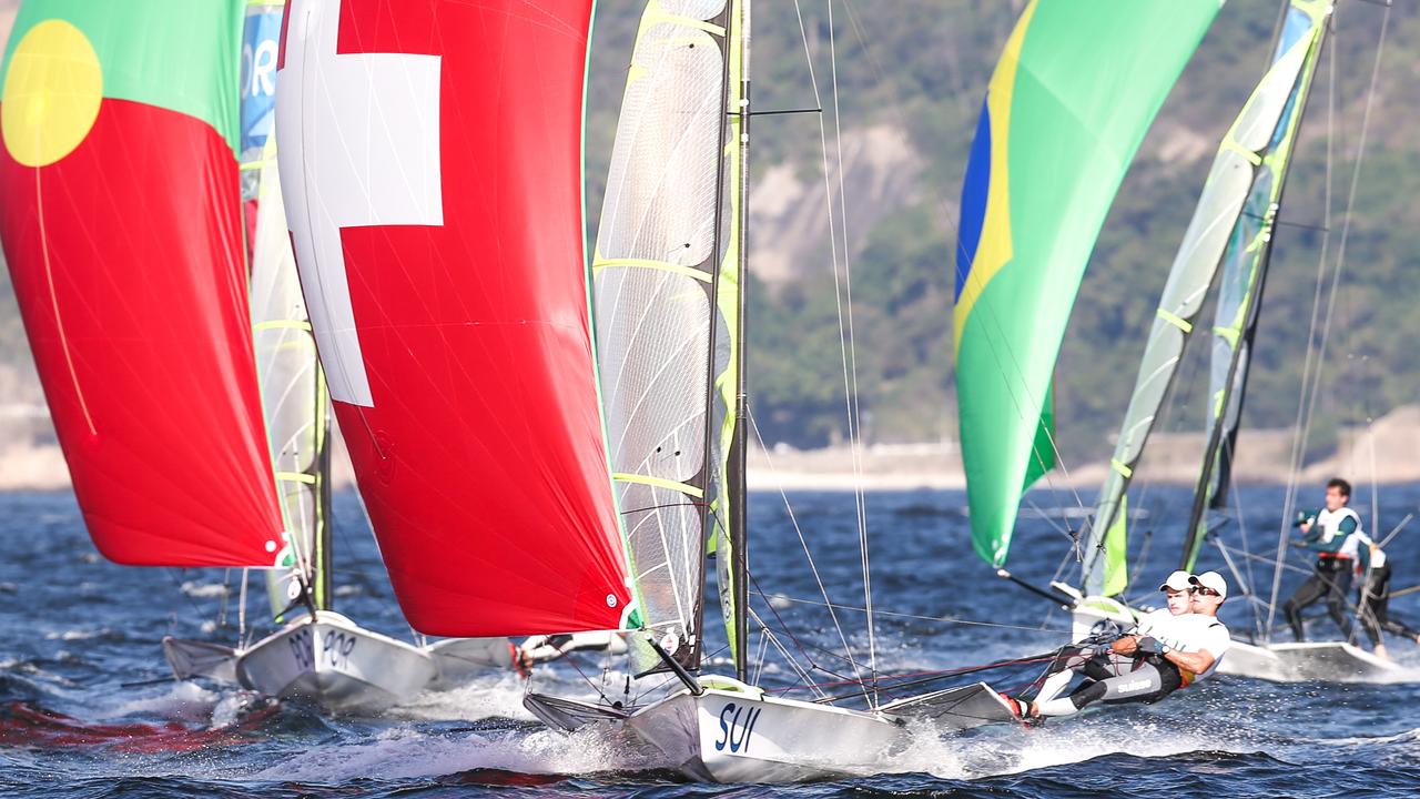 Lucien Cujean et Sébastien Schneiter s'étaient classés à la 13e place en 49er à Rio . [Martial Gobet]