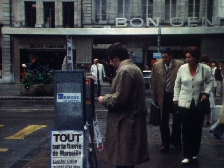 Caissettes à journaux à Genève en 1978. [RTS]