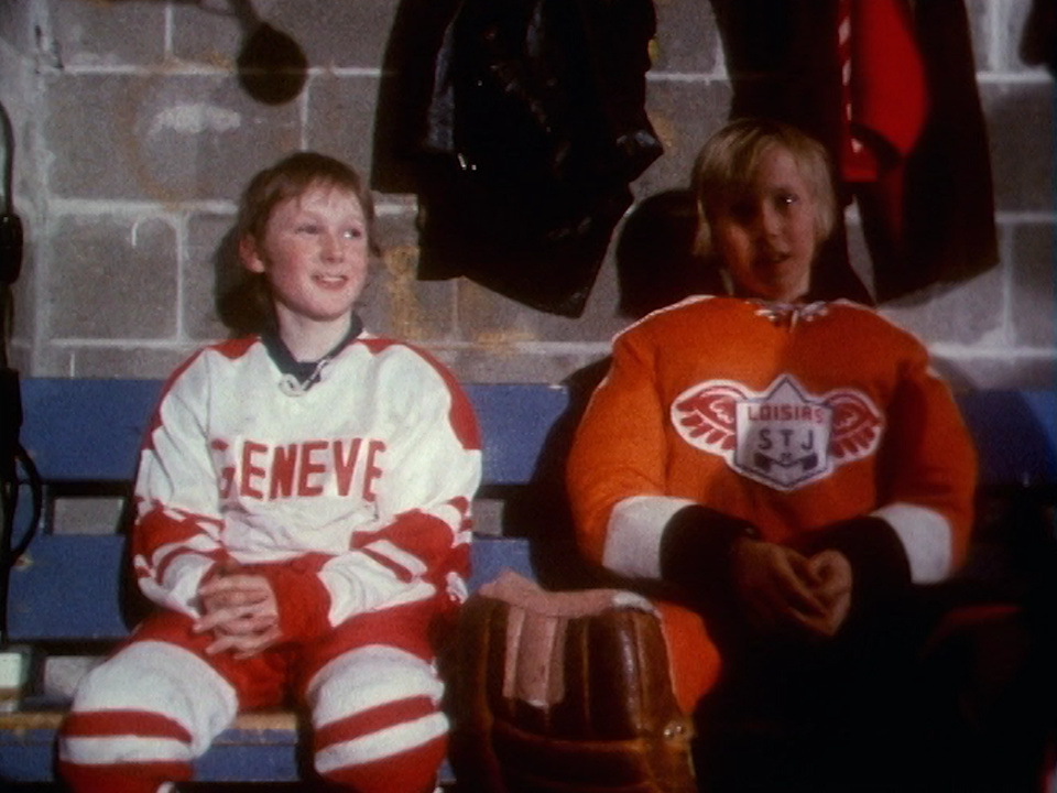 Un junior du Genève Servette HC au Tournoi Pee-Wee 1973. [RTS]