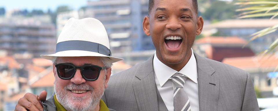 Pedro Almodovar et Will Smith au Festival de Cannes. [Sputnik /AFP - Ekaterina Chesnokova]