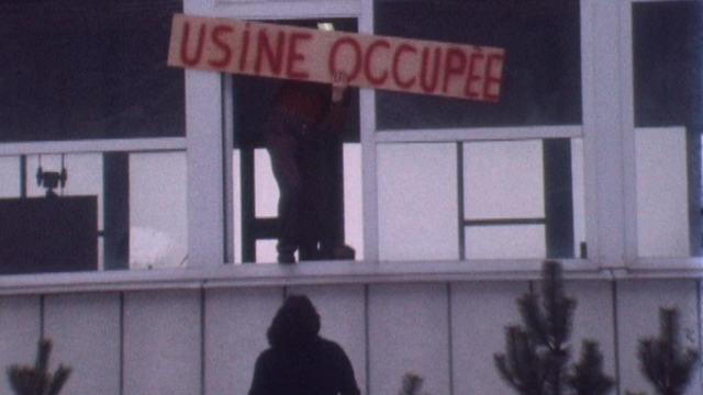 Occupation de l'usine Luxar en janvier 1977. [RTS]