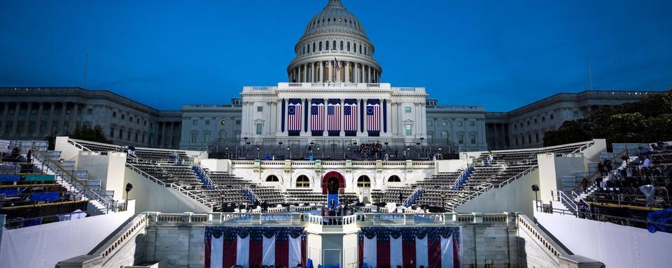 Donald Trump prêtera serment au pied du Capitole. [EPA/Keystone - Jim Lo Scalzo]