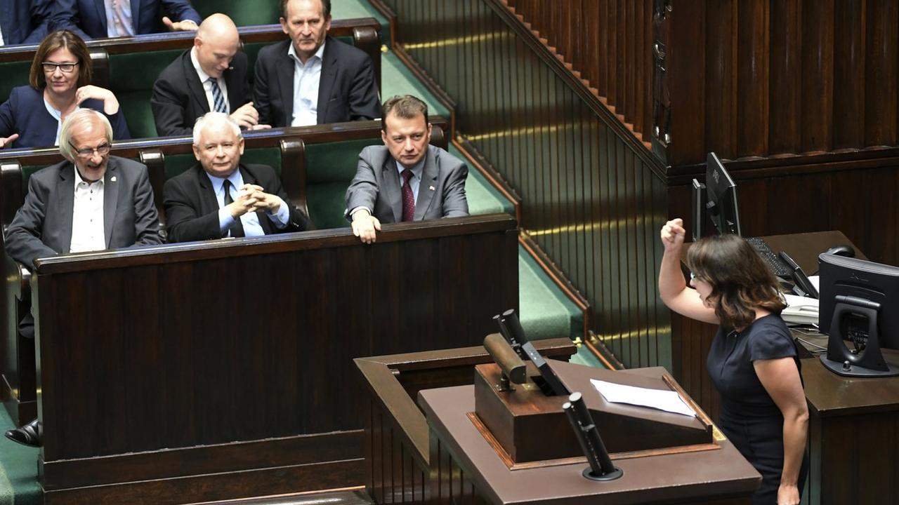 Le débat sur la réforme de la Cour suprême a repris en Pologne. [EPA/Keystone - Bartomiej Zborowski]