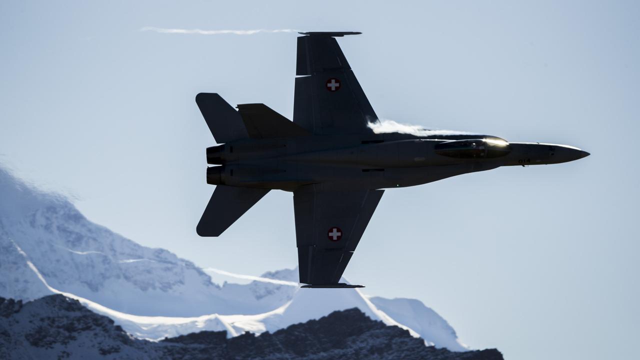 Les futurs appareils doivent remplacer les F-A-18 de l'armée suisse. [Keystone - Christian Merz]