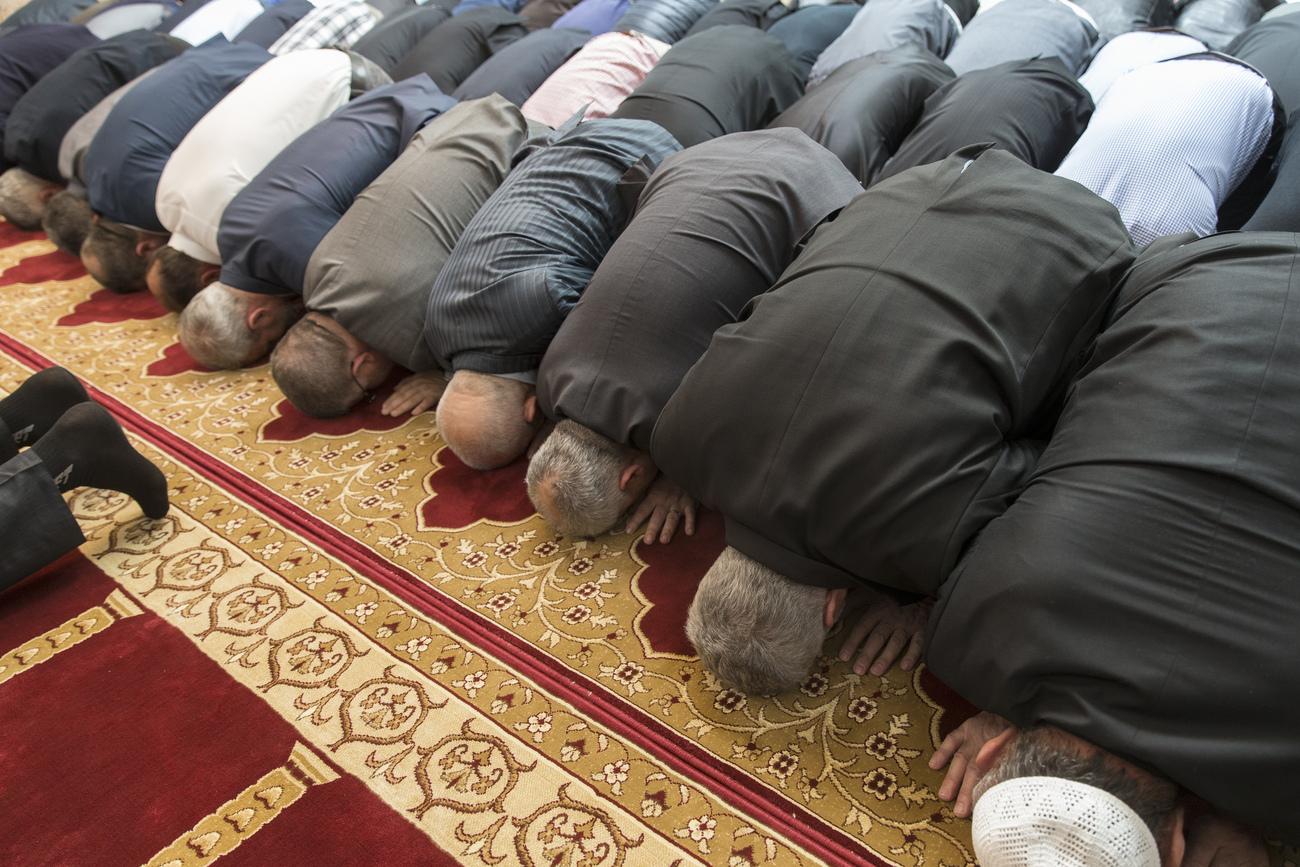 Prière à la mosquée de la Maison des religions à Berne. [Peter Klaunzer - PETER KLAUNZER]