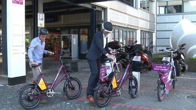 Quelque 180 vélib' électriques vont débarquer à Lausanne dès le 30 novembre. [RTS - Pascale Defrance]