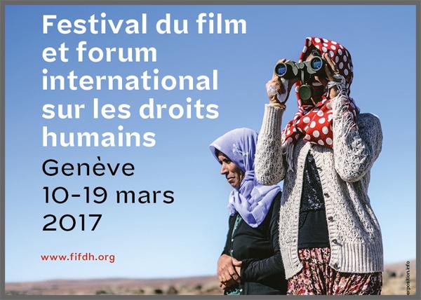 L'affiche du 15e Festival international sur les droits humains. [FIFDH/Bulent Kilic]