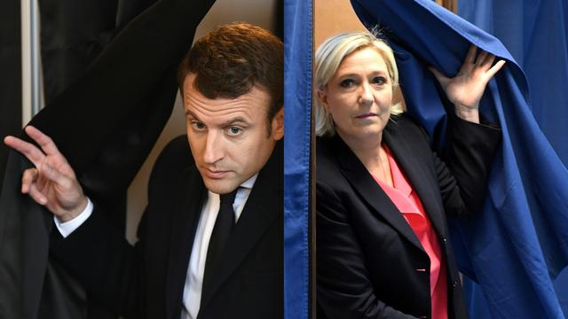 Les deux candidats à la présidence de la République française Emmanuel Macron et Marine Le Pen. [AFP - Alain Jocard/Eric Feferberg]