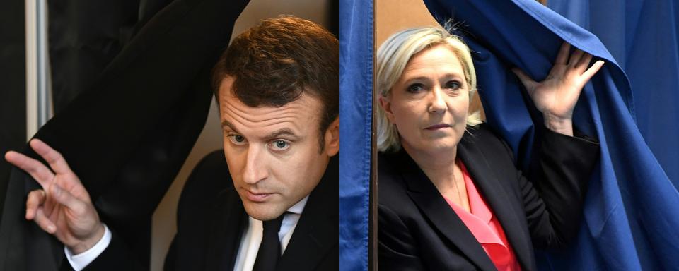 Les deux candidats à la présidence de la République française Emmanuel Macron et Marine Le Pen. [AFP - Alain Jocard/Eric Feferberg]