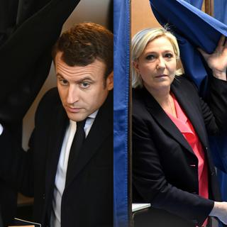 Les deux candidats à la présidence de la République française Emmanuel Macron et Marine Le Pen. [AFP - Alain Jocard/Eric Feferberg]