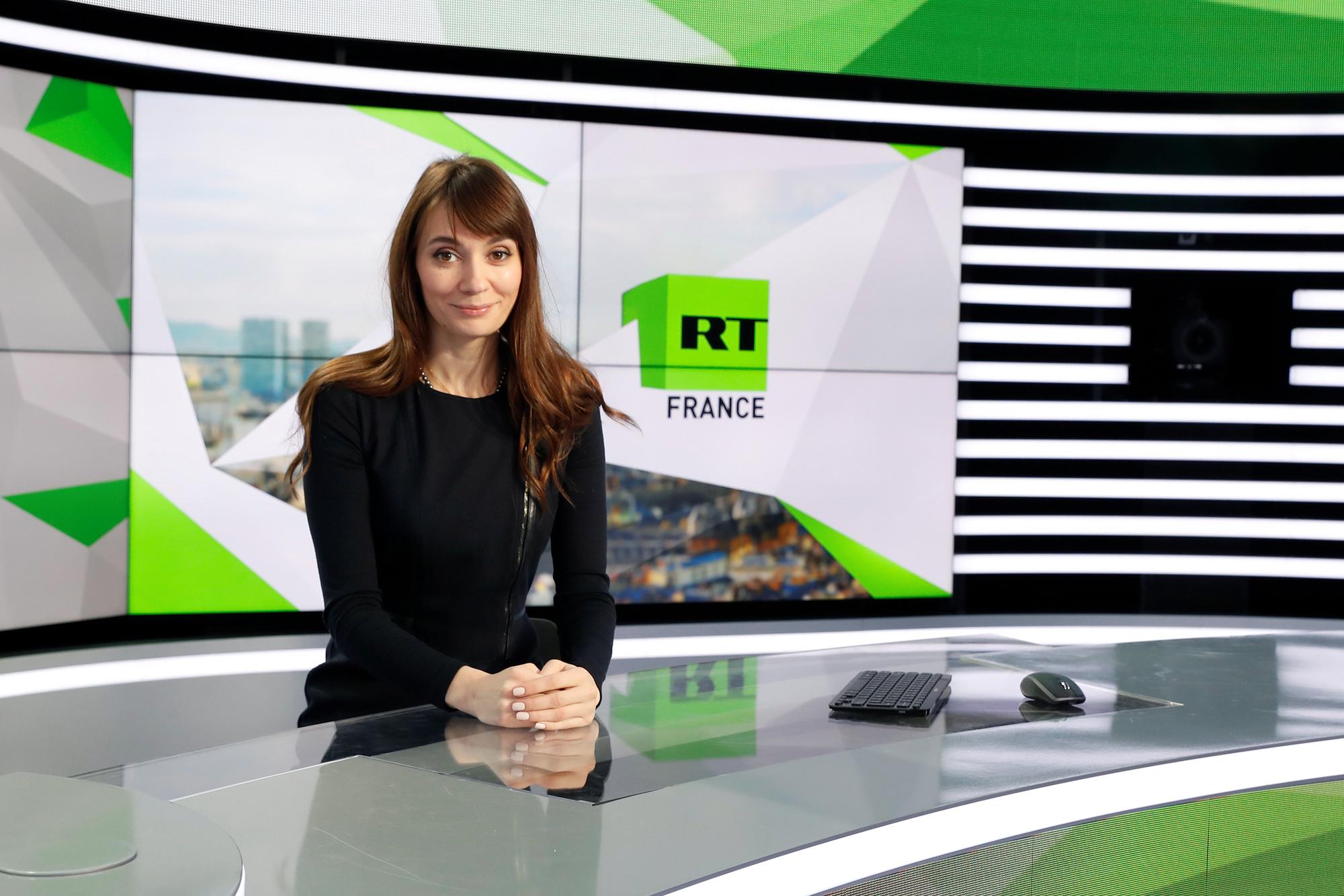 Xenia Fedorova, présentatrice et présidente de RT France. [Reuters - Gonzalo Fuentes]