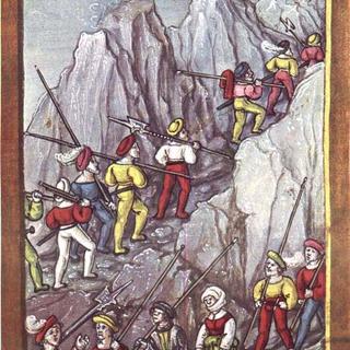 Des mercenaires suisses dans les alpes lucernoises. [CC - BY - SA]