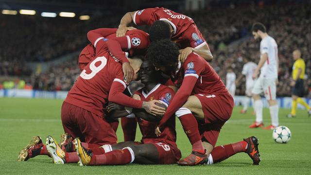 Les joueurs de Liverpool, à l'image de Sané assis, ont cartonné contre le Spartak Moscou. [Rui Viera]