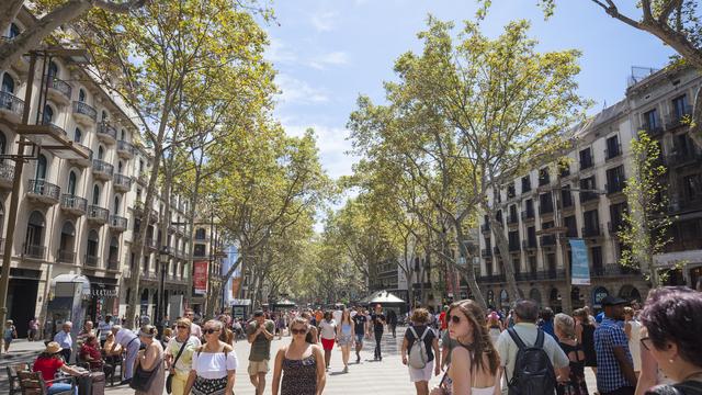 Las Ramblas, une des zones les plus touristiques de Barcelone. [AFP - Charlie Harding]