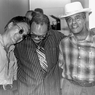 Claude Nobs, Quincy Jones et Jon Hendricks à Montreux en juillet 1991. [Keystone - DR]