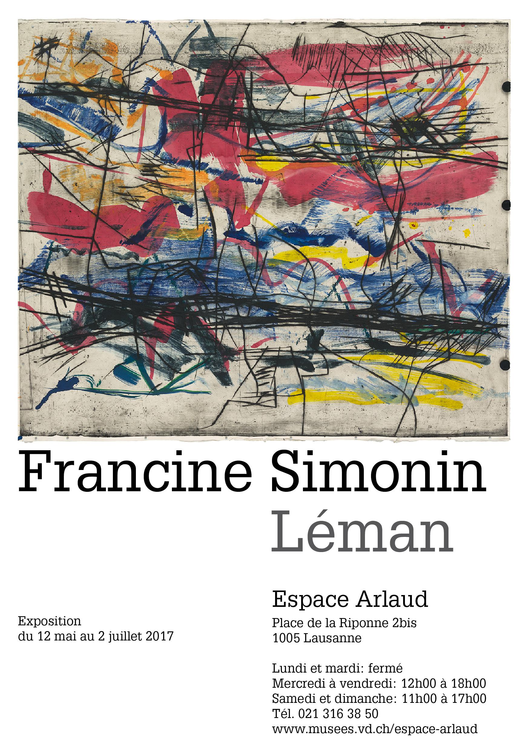 L'affiche de l'exposition "Léman" de Francine Simonin à l'Espace Arlaud à Lausanne.Espace Arlaud [Espace Arlaud]